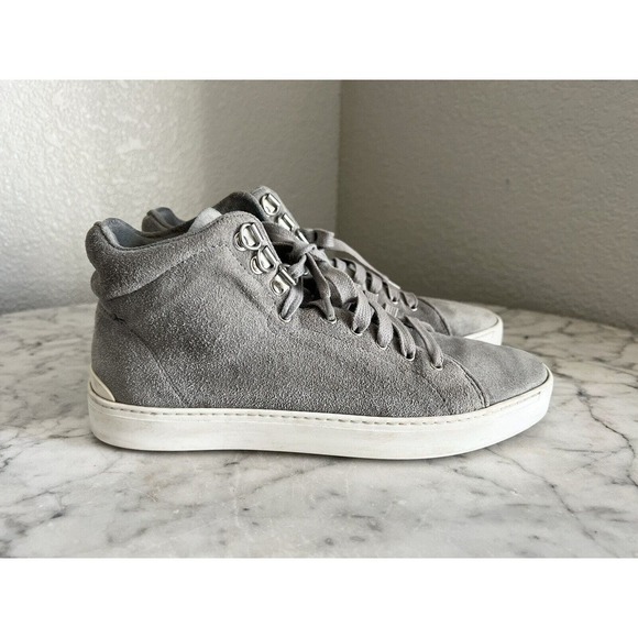 Rag & Bone Kent Suede High Top Sneakers Womens 8 Gray 38 - Picture 1 of 7